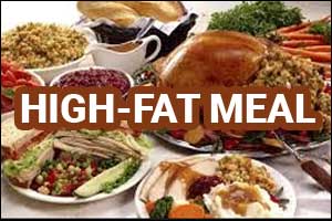 Just ONE high-fat meal can precipitate heart attack